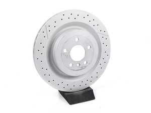 ES#2518160 - 1664230512 - Rear Brake Rotor - Priced Each   - Cross Drilled/Vented, 345 x 26mm - Genuine Mercedes Benz - Mercedes Benz