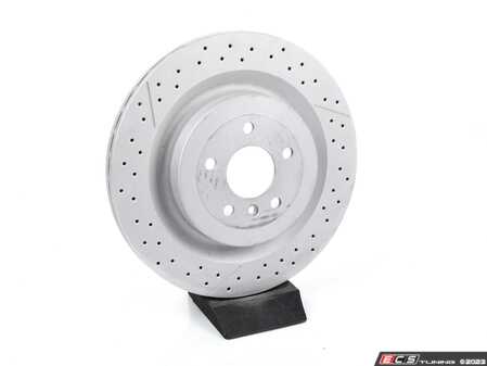 ES#2518160 - 1664230512 - Rear Brake Rotor - Priced Each   - Cross Drilled/Vented, 345 x 26mm - Genuine Mercedes Benz - Mercedes Benz