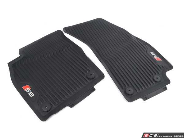 Audi 8Y4061511041 rubberen vloermatten all-weather matten 2 x rubberen matten achter, zwart