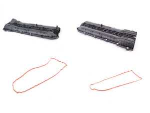 ES#4736785 - 1560161905KT - M156 Valve Covers & Gasket Kit (Plastic) - Featuring Genuine Mercedes-Benz Left & Right Side Plastic Valve Covers With New Gaskets! Replacement for Aluminum or Plastic Valve Cover. - Genuine Mercedes Benz - Mercedes Benz