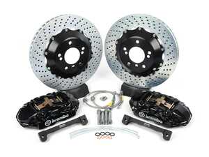 ES#2853673 - 2P1.8002A1 - 01-06 M3 (E46), Rear, Drilled, Black, 4 Piston, 345x28 2-Piece - Ultimate stopping power for your E46 M3! - Brembo - BMW