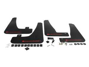 ES#4623517 - MF102-UR-BLK/RD - Rally Armor 2022 Tesla Model X Black UR Mud Flap W/ Red Logo - Rally Armor - 