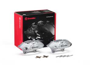 ES#4741582 - 3411679947s - Performance Brake Caliper Set - Silver - Front - This pair of Brembo calipers are sure to restore or upgrade your braking performance. Direct replacement for F8x M2/M3/M4 and vehicles with the M-Performance Braking System retrofit kit. - Brembo - BMW