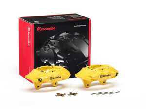ES#4742215 - 3411679947Y - Performance Brake Caliper Set - Yellow - Front - This pair of Brembo calipers are sure to restore or upgrade your braking performance. Direct replacement for F8x M2/M3/M4 and vehicles with the M-Performance Braking System retrofit kit. - Brembo - BMW