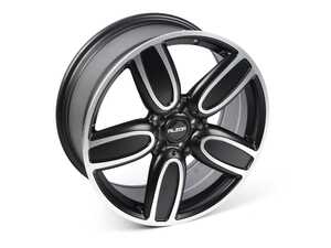 ES#4707471 - 7213KT - 18" Style 7213 Wheels - Set Of Four - 18"x7.5" ET45 5x112 66.56CB (66.6CB) - Matte Black with Machined Face aka "Cup Spoke Gloss Turned 509" - Alzor - MINI