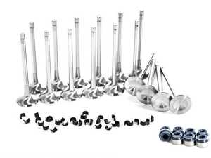ES#3647521 - ST-AEVI-1103KT - Supertech Inconel Exhaust Valve Kit - Stock sized valve head diameter, factory triple groove keeper setup - Includes Supertech valves and IE valve seals - Assembled By ECS - Audi Volkswagen