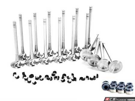 ES#3647521 - ST-AEVI-1103KT - Supertech Inconel Exhaust Valve Kit - Stock sized valve head diameter, factory triple groove keeper setup - Includes Supertech valves and IE valve seals - Assembled By ECS - Audi Volkswagen