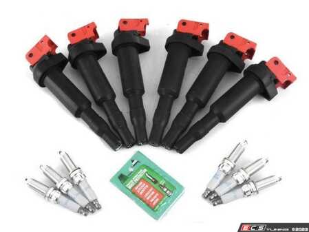 ES#3690109 - 12131712219KT4 - Performance Ignition Service Kit - Everything you need to service your ignition system including NGK spark plugs and Bav Auto Performance ignition coils - Assembled By ECS - BMW