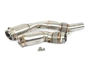 ES#4630139 - MAD-2050 - MAD S55 Catted Downpipes M2C/M3/M4 With Flex Section - Recuses backpressure caused by stock catalytic converters. Can produce a 30hp increase. - MAD - BMW