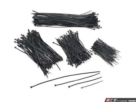 ES#4743069 - 003665SCH01A - Cable Zip Ties - 400 Piece Variety Pack - A pack of 400 cable zip ties, including sizes of 4 inch, 6 inch, 8 inch, and 12 inch. - Schwaben - Audi BMW Volkswagen Mercedes Benz MINI Porsche