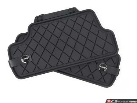 ES#3083383 - 51472411340 - Essentials Rear Rubber Factory Floor Mats Set - Priced As Set - (NO LONGER AVAILABLE) - Replace or upgrade to factory MINI mats - Genuine MINI - 