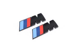 ES#4503071 - 51145A4B372 - ///M Fender Emblems - Gloss Black - Black out your emblems for a different look - Genuine BMW - BMW