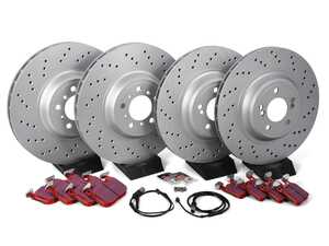 ES#4745170 - 34112284809sKT - Front & Rear Performance Brake Service Kit - Upgrade Your F8X's Braking Capabilities with ECS V5 Rotors and EBC RedStuff Performance pads - Assembled By ECS - BMW