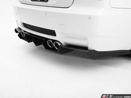 ES#4743323 - 047898la01KT - E92 M3 Street Flow Rear Diffuser - Add-on diffuser to deliver a true motorsport look to your M3. Fastens seamlessly to the bottom of the rear bumper giving a platform to show off your exhaust and complete the rear end of the E92. - ECS - BMW