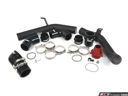 ES#3195136 - 019694ECS01-04KT - High Flow Intercooler Charge Pipe Kit with Turbo Muffler Delete - Improve airflow, improve turbo efficiency and gain power with our High Flow Turbo Outlet Pipe Kit! - ECS - Volkswagen