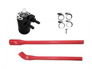 ES#4745646 - 56-310303-02 - M7 Black Billet Aluminum Oil Catch Can Kit - N14 Engine - Red Hose 56-310313-02 - Filter out the performance robbing oil mist in your crankcase vent system - M7 Speed - MINI