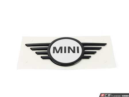 ES#4623042 - 51145A5EA75 - Trunk Emblem Black "Nanok White" - Newer Design F60 - Upgrade that faded or damaged chrome with new color line badge - Genuine MINI - MINI