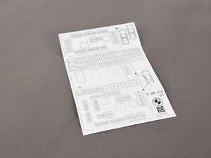ES#3110322 - 61149389074 - MAP, FUSE GROUPING - Genuine BMW - BMW