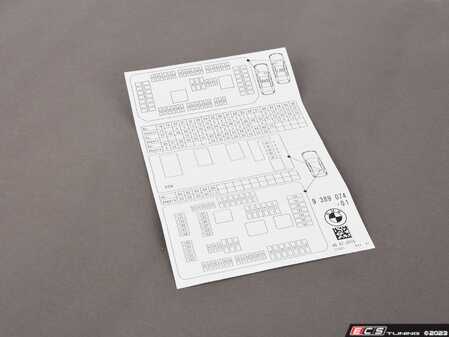 ES#3110322 - 61149389074 - MAP, FUSE GROUPING - Genuine BMW - BMW