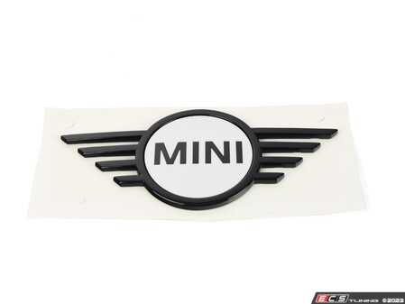 ES#4623041 - 51145A5EA73 - Hood Emblem Black "Nanok White" - Newer Design F60 - Upgrade that faded or damaged chrome with new color line badge - Genuine MINI - MINI