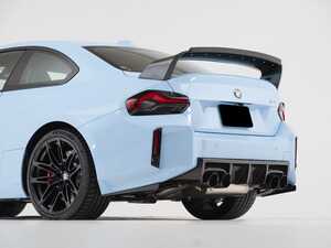 ES#4745589 - 050455la01KT - G42/G87 Carbon Fiber High-Rise Rear Spoiler & Adjustable Gurney Flap - Add functionality and flavor to the exterior of your 2 Series! This high-rise carbon fiber spoiler provides aggressive styling and unparalleled performanceall without requiring modification to your trunk lid! - Turner Motorsport - BMW