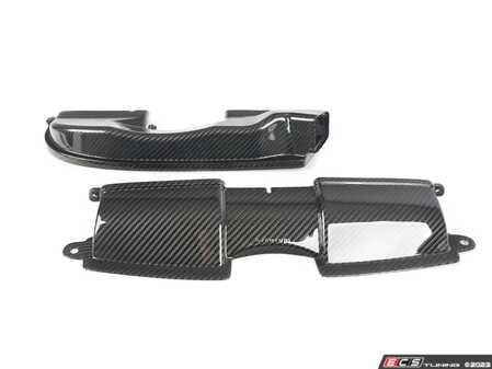 ES#4620696 - EVE-E9X-CF-DCT - Eventuri Carbon Duct Set - Gloss - Finish the carbon styling in your engine bay with the Eventuri Carbon Duct Set - Eventuri - BMW