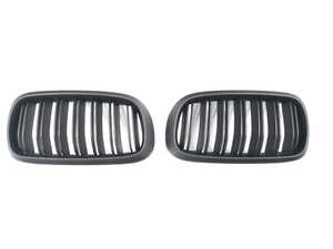 ES#4715606 - ATK-BM-0174-DS-M - Stealth Black Dual-Slat Front Grille Set - F15 X5 / F85 X5M / F16 X6 / F86 X6M - Add style and individuality to your BMW in minutes! - AUTOTECKNIC - BMW