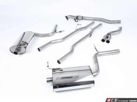 ES#2992781 - SSXAU509 - 2.5" Non-resonated Cat-back Exhaust System - Stainless steel 2.5" cat-back exhaust systems. - Milltek Sport - Audi