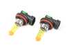 ES#2526576 - ZZH8BSPYa -  H8 Pure Yellow Bulb - Pair - Similar to 3000k HID color, increase intensity & visual appeal with a yellow hue - ZiZa - Audi BMW Volkswagen MINI Porsche