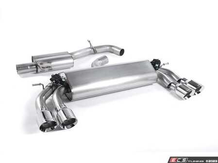 ES#4159445 - SSXVW399 - Valved Cat-Back Exhaust System - Resonated - Get that Exhaust tone you've been looking for! Features 3" construction with quad polished round GT-100 tips. - Milltek Sport - Volkswagen