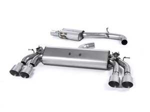 ES#4159448 - SSXVW401 - Valved Cat-Back Exhaust System - Resonated - Get that Exhaust tone you've been looking for! Features 3" construction with quad titanium round GT-100 tips. - Milltek Sport - Volkswagen