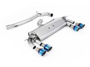 ES#4159449 - SSXVW406 - Valved Cat-Back Exhaust System - Non-Resonated - Get that Exhaust tone you've been looking for! Features 3" construction with quad burnt titanium round GT-100 tips. - Milltek Sport - Volkswagen
