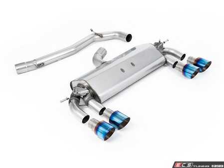 ES#4159449 - SSXVW406 - Valved Cat-Back Exhaust System - Non-Resonated - Get that Exhaust tone you've been looking for! Features 3" construction with quad burnt titanium round GT-100 tips. - Milltek Sport - Volkswagen