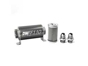 ES#4752960 - 8-03-110-010K-10 - 10AN 5 Micron Universal Inline Fuel Filter - Perfect For Custom Fuel Systems - DeatschWerks - Audi BMW Volkswagen Mercedes Benz MINI Porsche