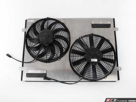 ES#4423290 - 014213LA - MK5 / MK6 High Flow Cooling Fan Conversion Kit - Replace your unreliable OEM fans with our plug and play solution featuring an aluminum fan shroud and Spal fans - ECS - Volkswagen