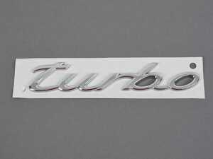 ES#2748388 - 99155924700 - "TURBO" Logo - Galvano Silver - Emblem for engine lid - Genuine Porsche - Porsche