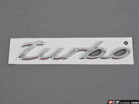 ES#2748388 - 99155924700 - "TURBO" Logo - Galvano Silver - Emblem for engine lid - Genuine Porsche - Porsche