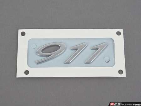 ES#2598013 - 99155923102 - "911" Logo - Galvano Silver - Emblem for engine lid - Genuine Porsche - Porsche