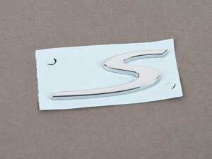 ES#2224174 - 99155924301 - "S" Logo - Galvano Silver - Emblem for engine lid - Genuine Porsche - Porsche