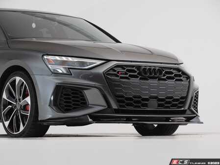 ES#4818380 - 053342la01KT - Audi 8Y S3 Front Lip - Gloss Black - Upgrade the exterior styling of your 8Y S3! - ECS - Audi