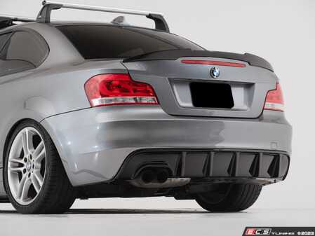 ES#4708723 - 040790LA01-01 - E8x M-Sport Rear Diffuser - Gloss Black - Transform the entire aesthetic of your 1 series with a simple yet effective diffuser upgrade! - ECS - BMW