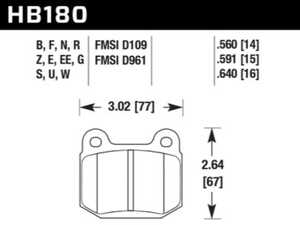 ES#1873740 - HB180G.560 - Hawk DTC-60 Brake Pads - Upgrade for all heavy, high deceleration track vehicles - Hawk - Audi BMW