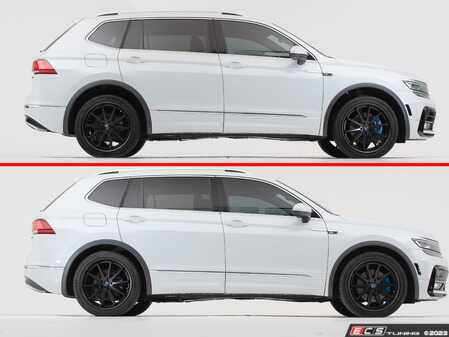 ES#4709140 - 051098LA01 - Tiguan MQB 4Motion Lowering Spring Set - Dramatically improve looks and handling with and average lowering up to 1.4" front and rear. - ECS - Volkswagen