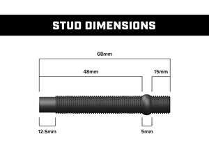 ES#4662453 - 56mmhalfsetKT - Stud Conversion Kit - 56mm - Half Set - 10 total studs, 48mm in length for M14x1.5 nuts. Accommodates up to 10mm spacers for most applications. - ECS - Audi Volkswagen