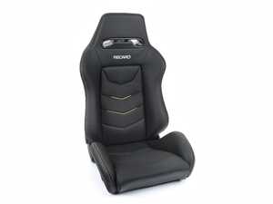ES#3991217 - 7227110.2.3172 - Speed V Passenger Seat - Black Leather/Yellow Suede Accent - Recaro - 