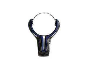 ES#4758835 - F8XCFSWTRIM-BLUE - F-Series Carbon Fiber Steering Wheel Trim - Blue - Sporty carbon fiber steering wheel trim enhancement. - Suvneer - BMW
