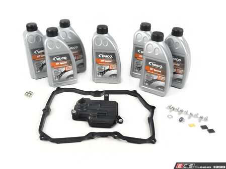 ES#4708696 - 09P325429kit4 - 8-Speed Automatic Transmission Service Kit - 7 Liters - Includes new filters & transmission pan gasket with securing hardware. Includes enough fluid to drain, flush, and fill. - Vaico - Audi Volkswagen
