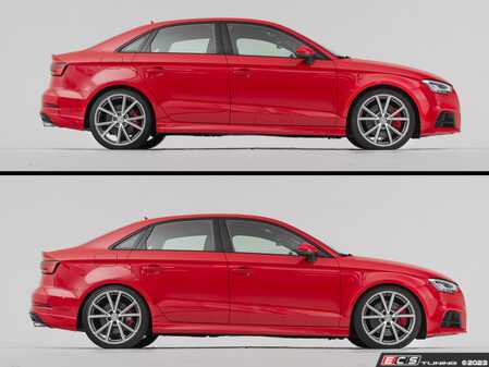 ES#4714531 - 051176LA01-A - 8V S3 Lowering Spring Set - Dramatically improve looks and handling with and average lowering up to 1.3" front and rear. - ECS - Audi