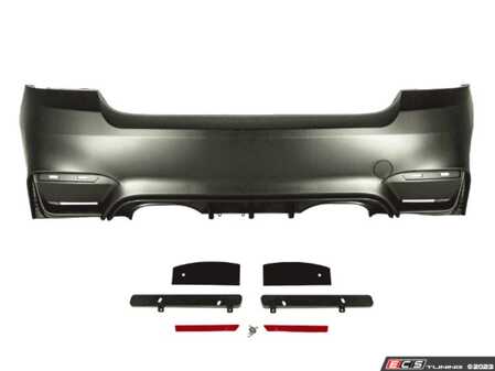 ES#4719616 - E92M4RR - M4 Style Rear Bumper w/ Quad Exit - E92/93 - New bumper to give your non-M the aggressive styling of the M4 - Suvneer - BMW