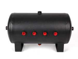 ES#1895405 - 10991 - 5 Gallon Steel Air Tank - Gloss Black - (NO LONGER AVAILABLE) - Universal 12.5"x20" tank with eight 1/2" ports - Air Lift - 